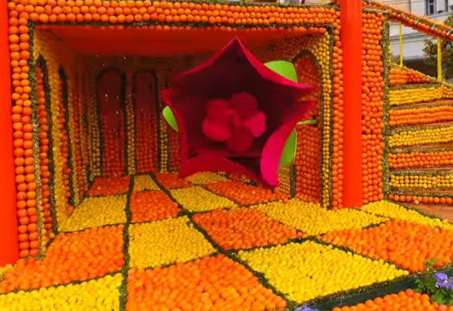 Скульптуры из цитрусовых: во Франции стартовал Lenon Festival